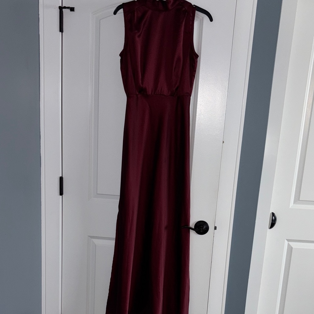 Lulus Satin Burgundy dress XS